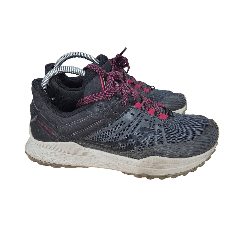 Saucony Mad River TR2 Trail Running Shoes Womens 9 Black Pink Sneakers S10582-45